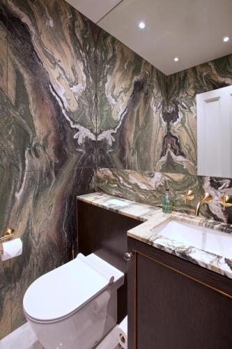 Knightsbridge marble guest bathroom