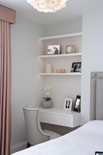 Knightsbridge guest bedroom pink curtains